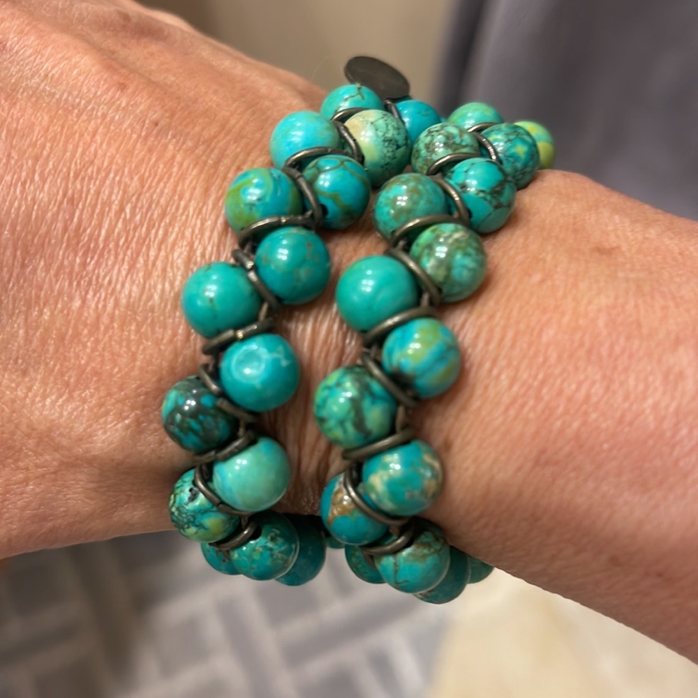 Beautiful Chaos turquoise wrap bracelet